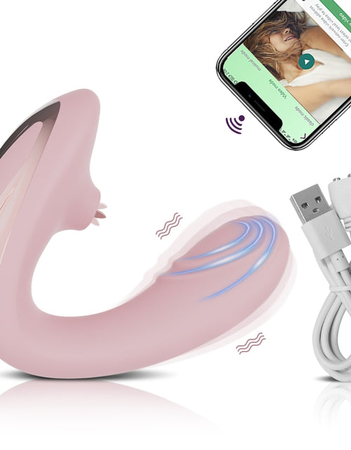 Load image into Gallery viewer, Powerful Bluetooth APP Vibrator Female with Tongue Licking Clitoris Stimulator G Spot Massager Adult Goods Sex Toys for Women
