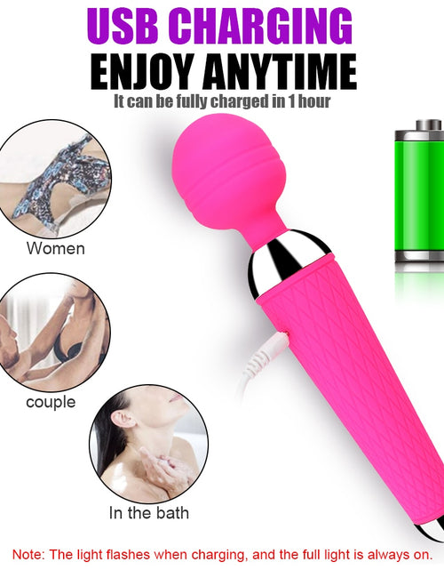 Load image into Gallery viewer, Powerful Clitoris Dildo Vibrator Erotic Sex Toys for Women 10 Patterns Vibration Magic Wand G-spot Massager Female Masturbator
