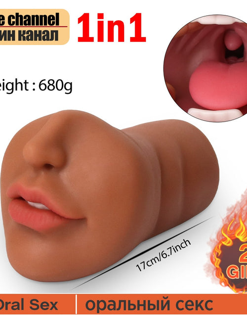 Load image into Gallery viewer, 3 IN 1 Sex Toys Masturbation For Men Deep Throat Artificial  Real Pussy Oral Male MasturbatorBlowjob Realistic Rubber Vagina
