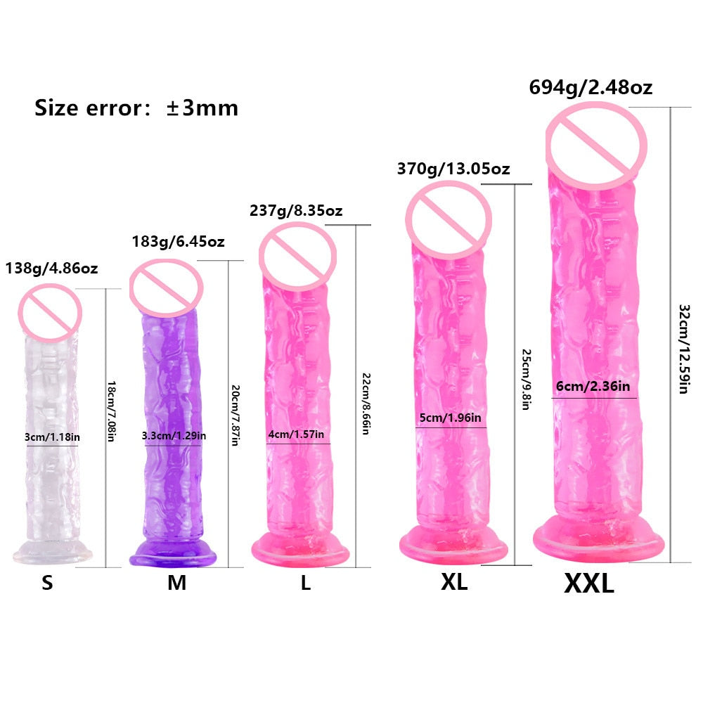 Realistic Dildo With Suction Cup Huge Jelly Dildos Sex Toys for Woman Men Fake Dick Big Penis Anal Butt Plug Erotic Sex Shop