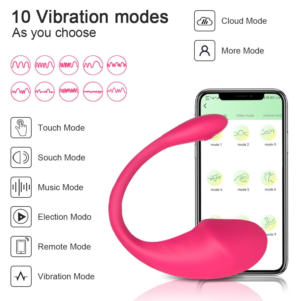 Wireless Bluetooth G Spot Dildo Vibrator for Women APP Remote Control Wear Vibrating Egg Clit Female Panties Sex Toys for Adults