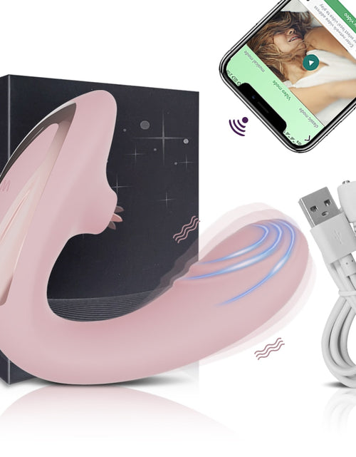 Load image into Gallery viewer, Powerful Bluetooth APP Vibrator Female with Tongue Licking Clitoris Stimulator G Spot Massager Adult Goods Sex Toys for Women
