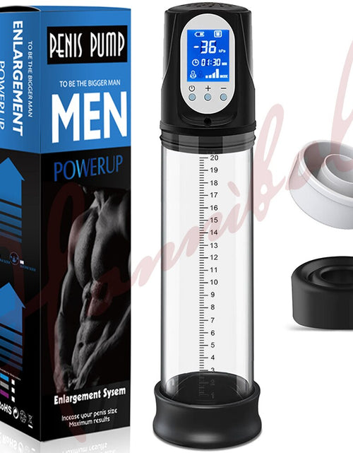 Load image into Gallery viewer, LCD Electric Penis Pump Male Masturbator Cup Dick Extender Vacuum Pump Penis Enlargement Pump Trainer Sex Toy for Men
