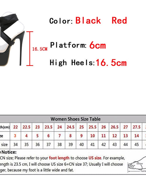 Load image into Gallery viewer, Sexy Red Thigh High Lace-Up Platform Sandals Women 16.5 CM Transparent Shoes Stiletto Peep Toe Nightclub Stripper Heels
