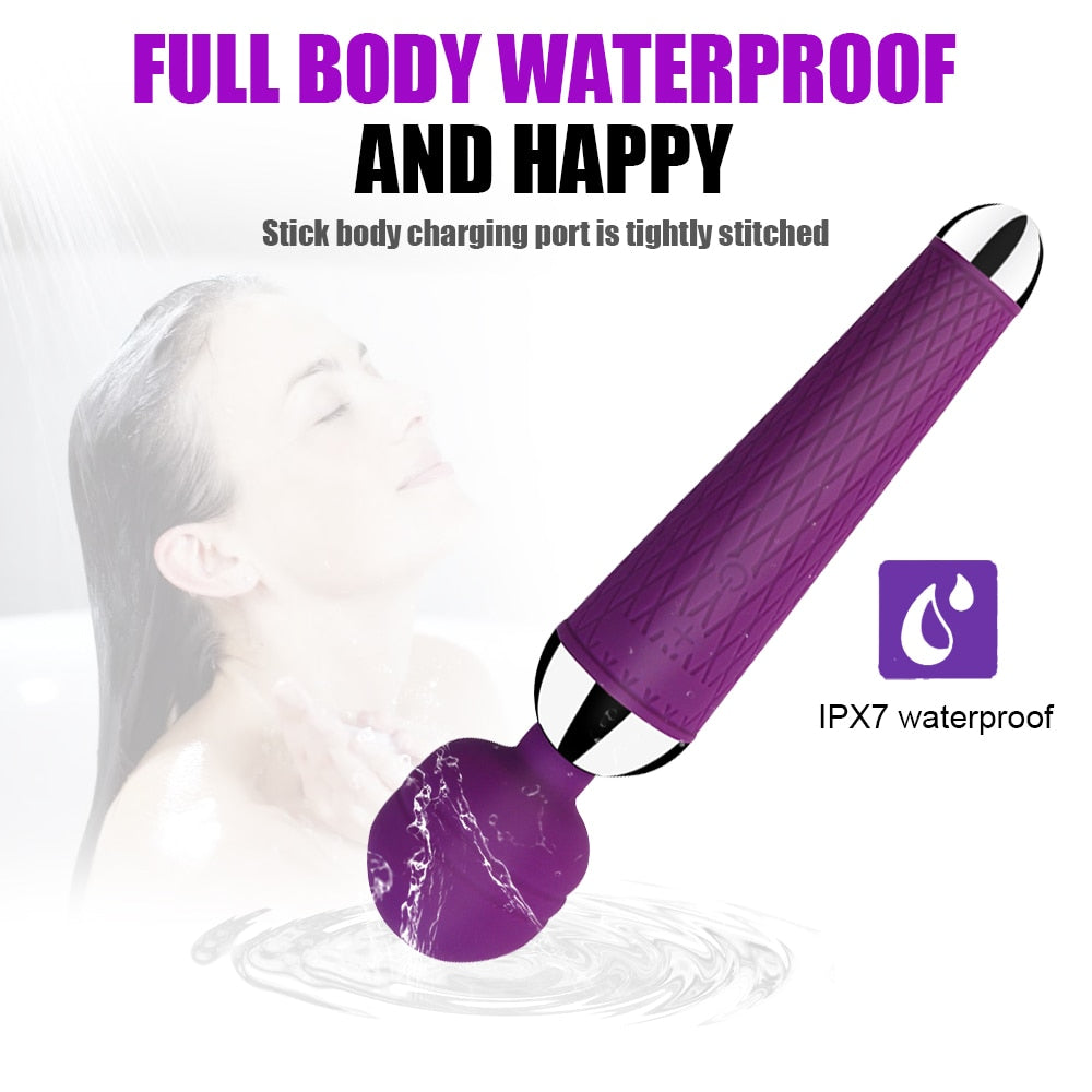 Powerful Clitoris Dildo Vibrator Erotic Sex Toys for Women 10 Patterns Vibration Magic Wand G-spot Massager Female Masturbator