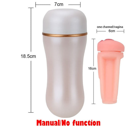 Load image into Gallery viewer, Silicone Vagina Anal Masturbator Male Automatic Vibrator Sucking Moaning Masturbation Cup Pocket Pussy Adult Sex Toys for Men
