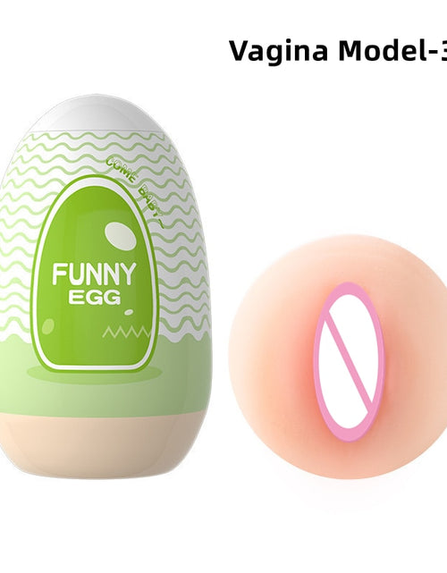 Load image into Gallery viewer, Mini Cups Masturbator Egg Portable Stimulator Penis Massager Soft Rubber Adult Sex Toys for Men Realistic Vagina Pocket Pussy
