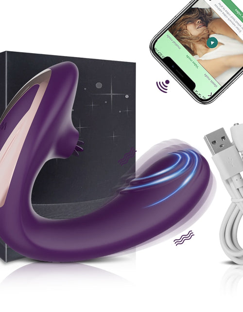 Load image into Gallery viewer, Powerful Bluetooth APP Vibrator Female with Tongue Licking Clitoris Stimulator G Spot Massager Adult Goods Sex Toys for Women
