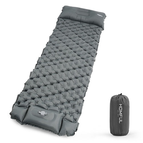 Load image into Gallery viewer, Outdoor Sleeping Pad Camping Inflatable Mattress with Pillows Travel Mat Folding Bed Ultralight Air Cushion Hiking Trekking
