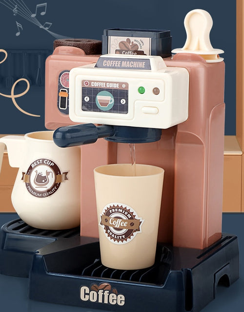 Load image into Gallery viewer, Kids Coffee Machine Toy Set Kitchen Toys Simulation Food Bread Coffee Cake Pretend Play Shopping Cash Register Toys For Children
