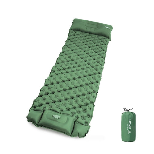 Load image into Gallery viewer, Outdoor Sleeping Pad Camping Inflatable Mattress with Pillows Travel Mat Folding Bed Ultralight Air Cushion Hiking Trekking
