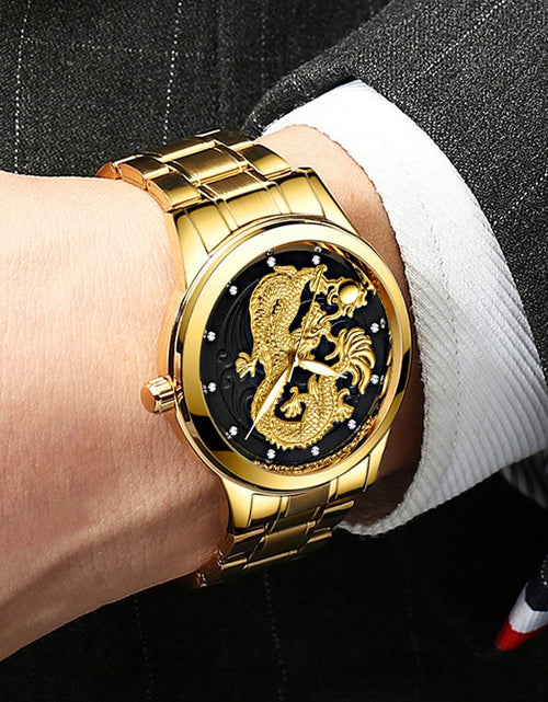 Load image into Gallery viewer, 2023 New Golden Casual Steel Fashion Quartz Watch Mens Watches Top Brand Luxury Waterproof Clock Luminous Relogio Masculino
