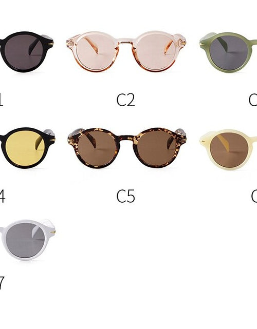 Load image into Gallery viewer, Vintage Yellow Round Sunglasses Women 2021 Brand Designer Green Oval Frame Fashion Men Sun Glasses Shades Eyewear Female Oculos
