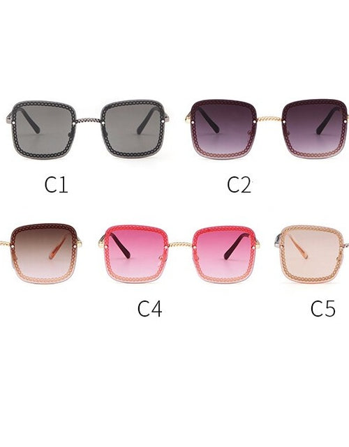 Load image into Gallery viewer, Vintage NO Chain Sunglasses Women Square Frame 2019 Luxury Brand Design Retro Rimless Sun Glasses Lady Female Shades S017
