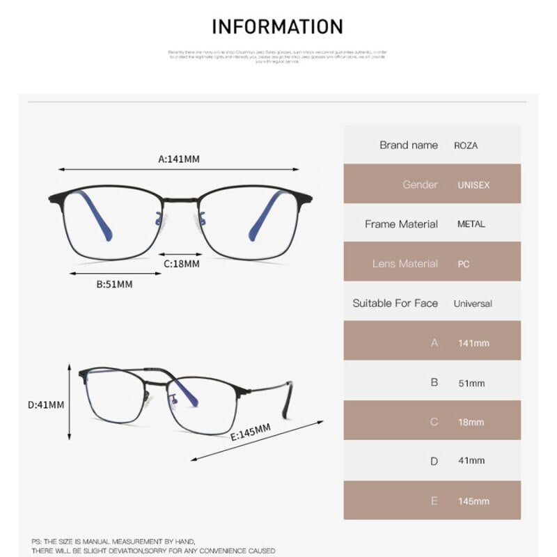 2021 Office Anti Blue Light Glasses Brand Designer Optical Eyeglasses Ladies Fashion Retro Clear Light Glasses