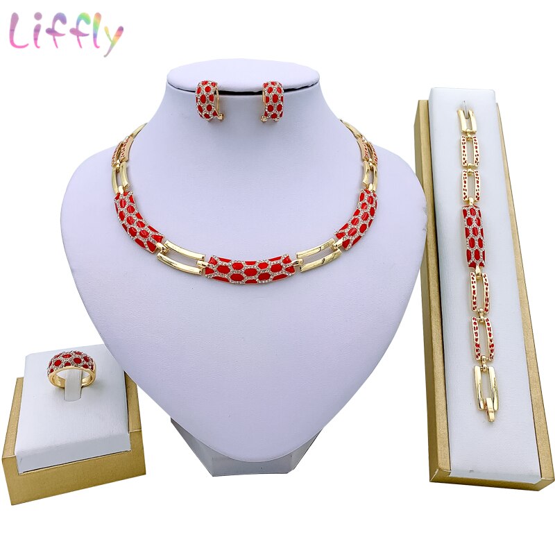 Dubai Costume Jewelry Sets for Women Luxury Bridal Nigerian Wedding African Beads Jewelry Set New Design