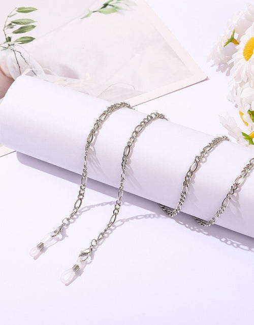 Load image into Gallery viewer, Silver Color Sunglasses Chain Face Mask Lanyard Fashion Reading Glasses Chains Mask Holder Strap Accessories for Women
