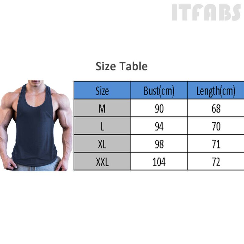 Gym Men Muscle Sleeveless Shirt Tank Top Bodybuilding Sport Fitness Workout Stringer Weight Singlets Breathable Running T-Shirt