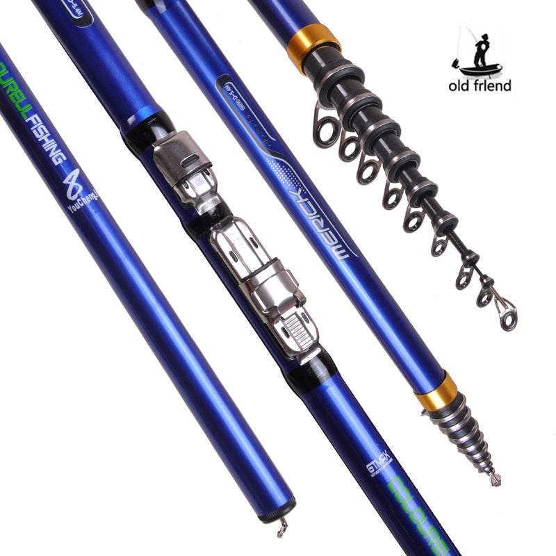 Carbon fiber 3.6M 4.5M 5.4M 6.3M Spinning Fishing Rod M Power Telescopic Rock Fishing Rod Carp Feeder Rod Surf Spinning Rod