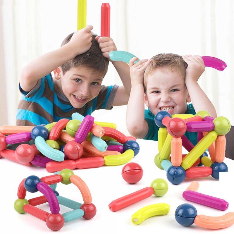 25-64Pcs Big Size Magnetic Stick Building Blocks game magnets children Set Kid Magnets for children Magnetic Toy Bricks neo cube