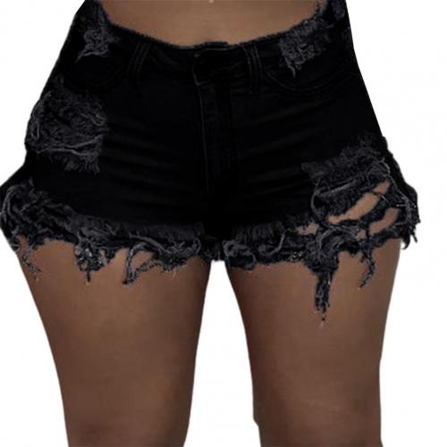 Sexy High Waist Ladies Denim Shorts 2021 Summer New Women&#39;s Ripped Hollow Out Hole Streetwear Plus Size Shorts Jeans