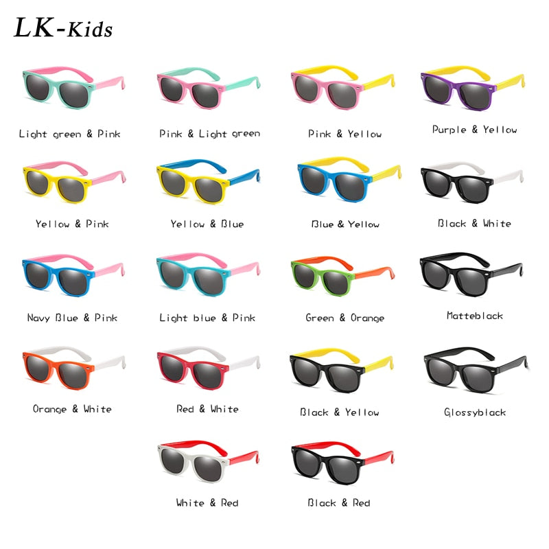 Kids Polarized Sunglasses TR90 Boys Girls Sun Glasses Silicone Safety Glasses Gift For Children Baby UV400 Eyewear