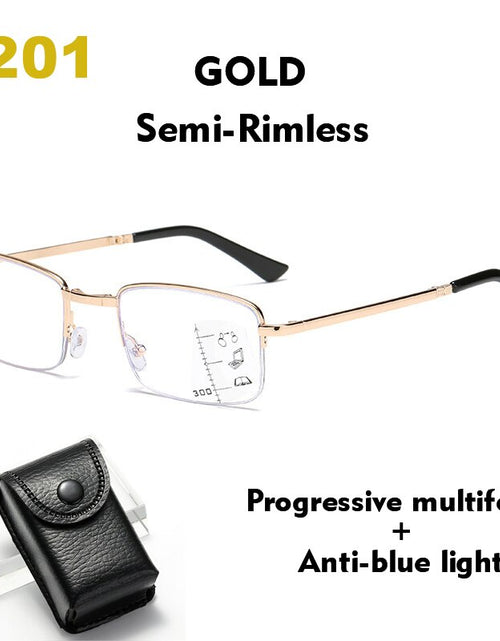 Load image into Gallery viewer, Folding Glasses for Elderly Anti Blue Light Reading Glasses Men Progressive Multifocal Reading Glasses Women Presbyopia
