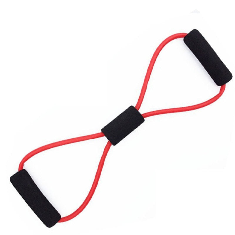 8 Word Fitness Yoga Elastic Band TPE Gum Resistance Rubber Bands Fitness Fitness Equipment Expander Workout Gym Exercise Train