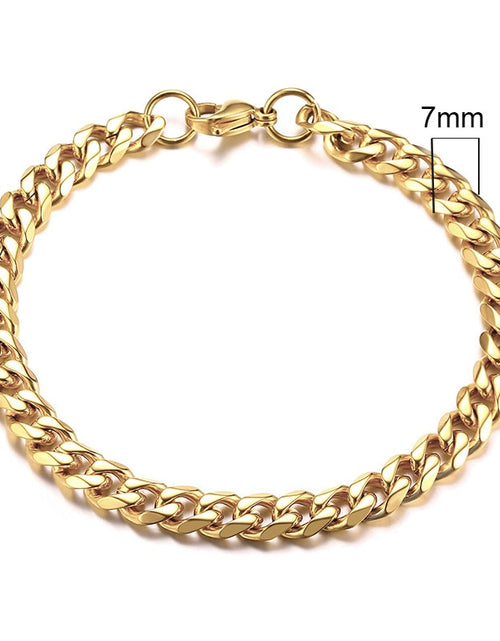 Load image into Gallery viewer, 3-11mm Chunky Miami Curb Chain Bracelet for Men, Stainless Steel Cuban Link Chain Wristband Classic Punk Heavy Male Jewelry
