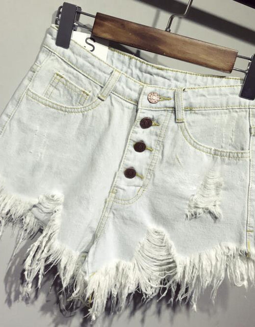 Load image into Gallery viewer, casual summer cool women denim booty Shorts high waists fur-lined leg-openings Big size sexy short Jeans
