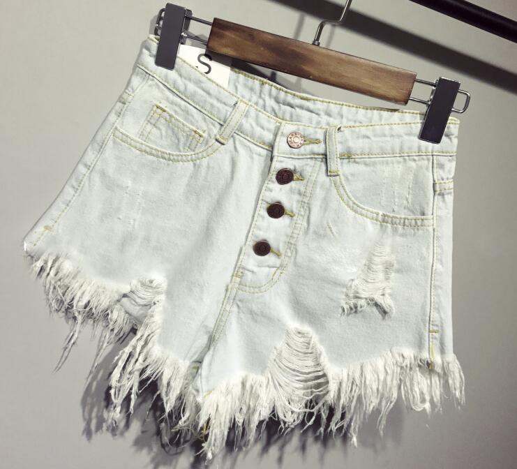 casual summer cool women denim booty Shorts high waists fur-lined leg-openings Big size sexy short Jeans