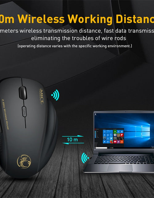 Load image into Gallery viewer, Wireless Mouse Ergonomic Computer Mouse PC Optical Mause with USB Receiver 6 buttons 2.4Ghz Wireless Mice 1600 DPI For Laptop
