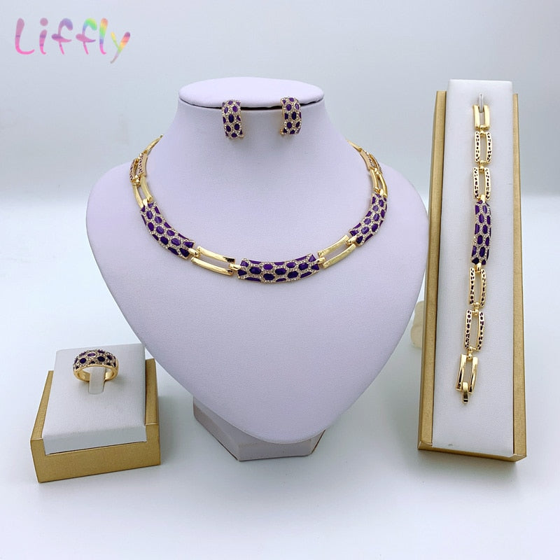 Dubai Costume Jewelry Sets for Women Luxury Bridal Nigerian Wedding African Beads Jewelry Set New Design