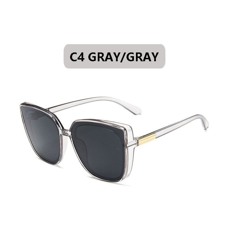 Square Sunglasses Women Luxury Brand Big Frame Cat Eye  Sun Glasses Ladies Classic Vintage Goggle Female GlassesUV400