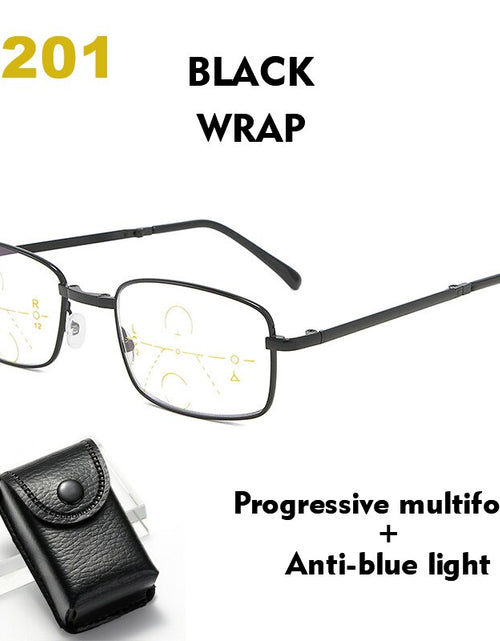 Load image into Gallery viewer, Folding Glasses for Elderly Anti Blue Light Reading Glasses Men Progressive Multifocal Reading Glasses Women Presbyopia
