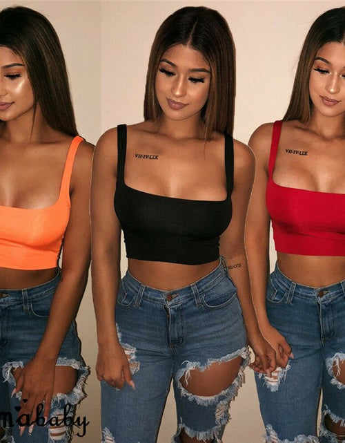 Load image into Gallery viewer, Women Sexy Crop Top Tank Summer Causal Vest Beach Sleeveless T-Shirt  Sports Holiday Tank Top 7 Colors
