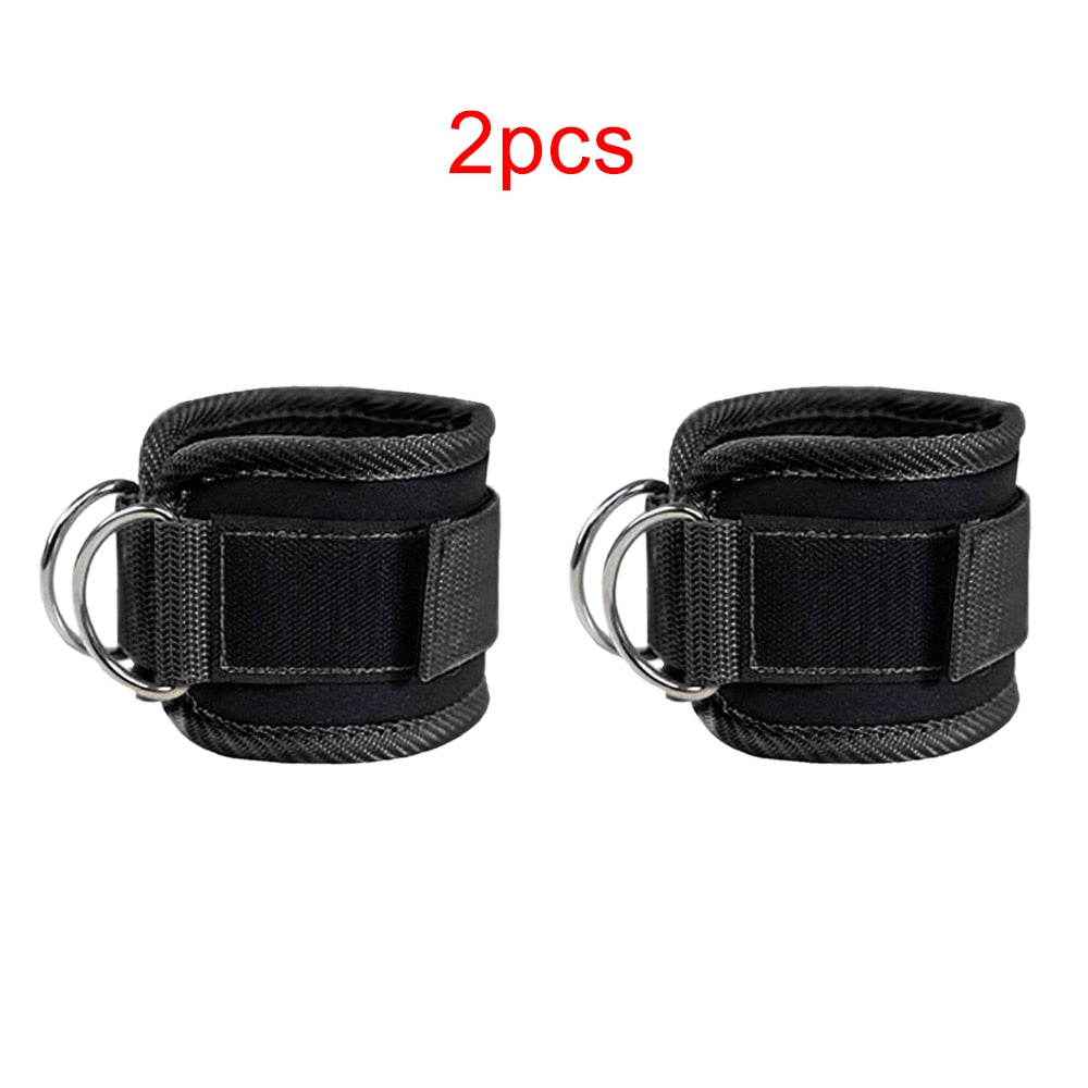 1Pair Fitness Ankle Straps Leg Exercises Adjustable D-Ring Ankle Cuffs Gym Workouts Glutes Legs Strength Sports Feet Guard