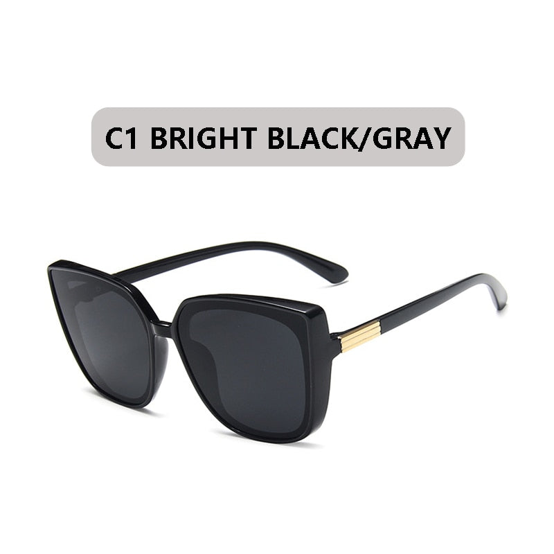 Square Sunglasses Women Luxury Brand Big Frame Cat Eye  Sun Glasses Ladies Classic Vintage Goggle Female GlassesUV400