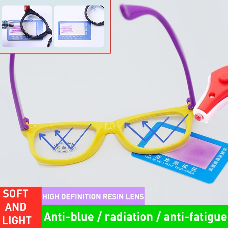 2022 TR90 Round Blue Light Kids Glasses Silicone Flexible Optical Frame Boys Girls Computer Transparent Blocking Eyeglasses