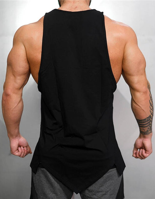 Load image into Gallery viewer, Gym Stringer Clothing Bodybuilding Tank Top Men Fitness Singlet Sleeveless Shirt Solid Cotton Undershirt Muscle Vest
