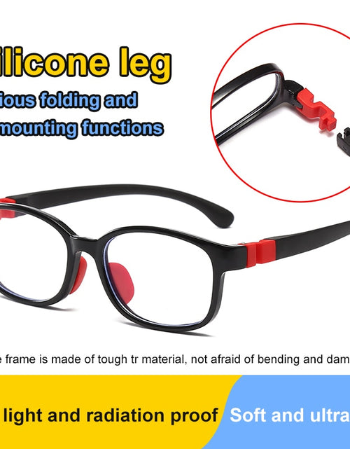 Load image into Gallery viewer, Anti Blue Light Kids Glasses Children Boy Girls Computer Transparent Blocking Reflective Eyeglasses silicone Soft Frame Eyewear
