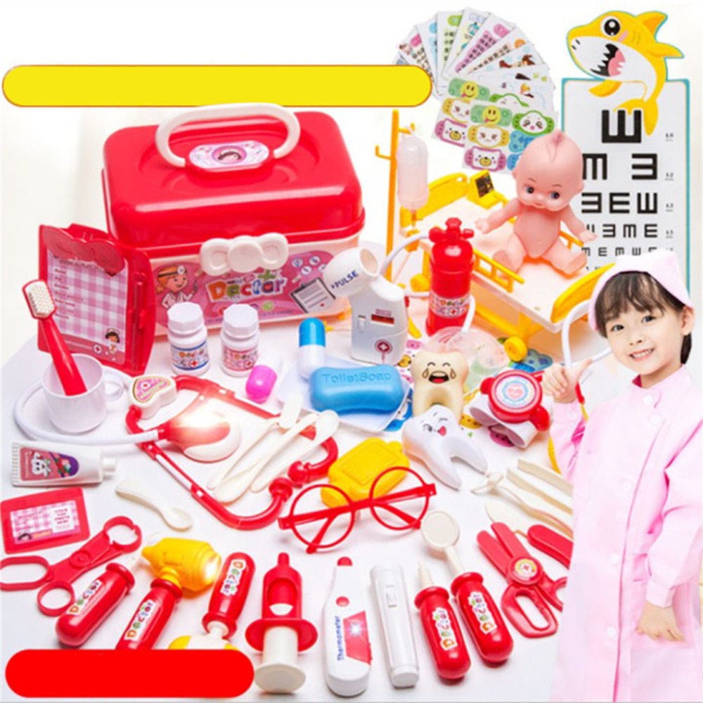 Doctor Toy Set Play House Toy Doctor Set Stethoscope Children Play House Storage Box Simulation Doctor Supplies Toy Boy Girl