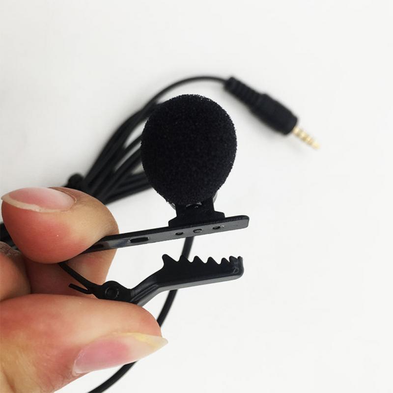 3.5 mm Microphone Clip Tie Collar for Mobile Phone Speaking in Lecture 1.5m/3m Bracket Clip Vocal Audio Lapel Microphone