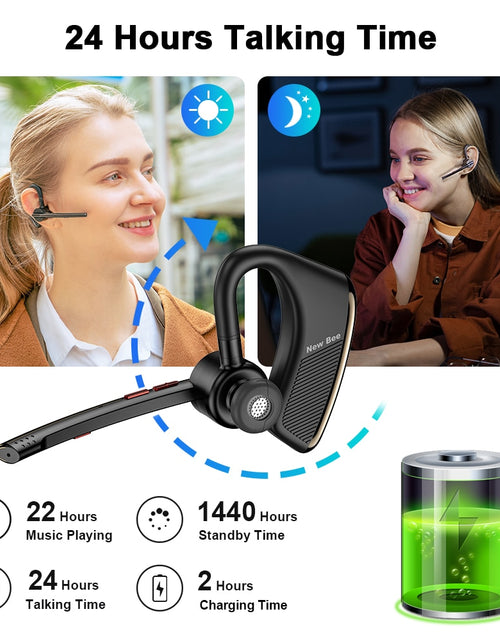 Load image into Gallery viewer, New Bluetooth 5.2 Headset Wireless Earphones Headphone with Dual Mic Hands-free Earpiece CVC8.0 Noise Cancelling Earbuds
