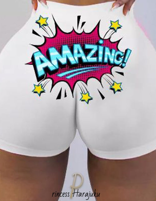 Load image into Gallery viewer, Women Hot Sale Printed Shorts In The 2021summer Casual High Waist Motorcycle Shorts Sexy Cute Sports Fitness Shorts Dropshipping
