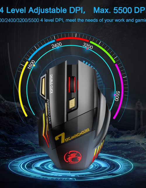 Load image into Gallery viewer, Rechargeable Wireless Mouse Bluetooth Gamer Gaming Mouse Computer Ergonomic Mause With Backlight RGB Silent Mice For Laptop PC
