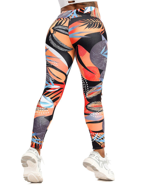 Load image into Gallery viewer, Printing Leggings Fitness Yoga Pants Women High Waist Push Up Hip  Workout Elastic Tights Running Activewear Gym Sports Pants
