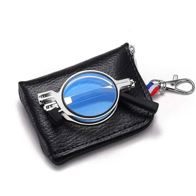 Round Folding Reading Glasses Men Women Anti Blue Light Presbyopia Glasses Portable Design Readers Eyewear With Case