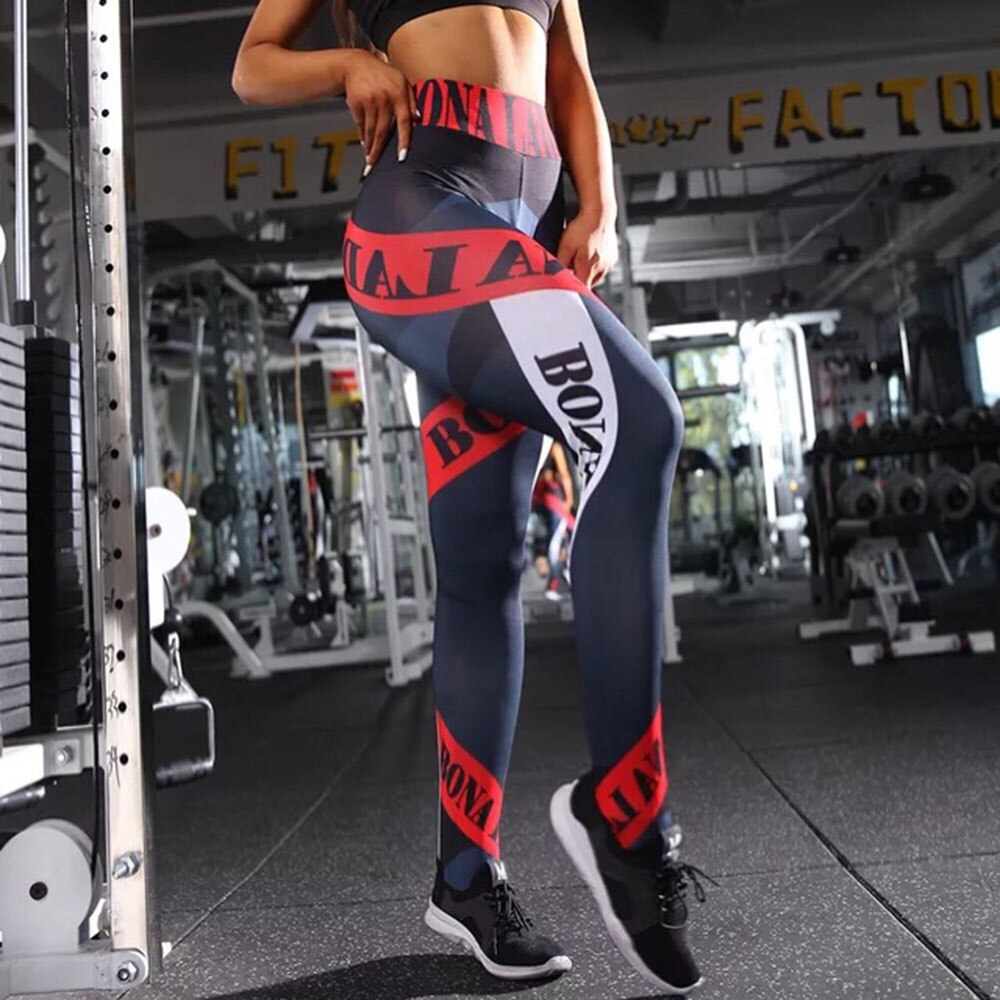 Leggings 2021 Sexy Fitness Yoga Sport Pants Push Up Women Gym Running Jegging Tights High Waist Print Pants Joggers Trousers