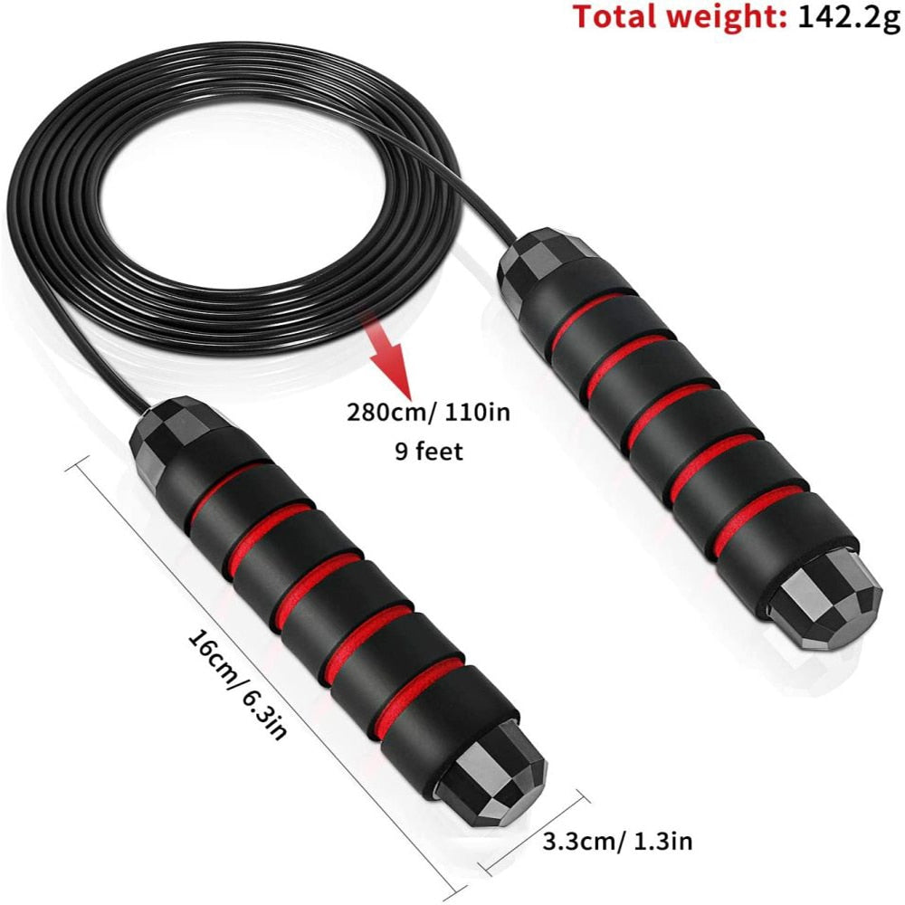 Jump Rope Sports PVC Bearing Jump Ropes Crossfit with Anti-Slip Handle Adjustable Wire Skipping Home Indoor Fitness Springtouw